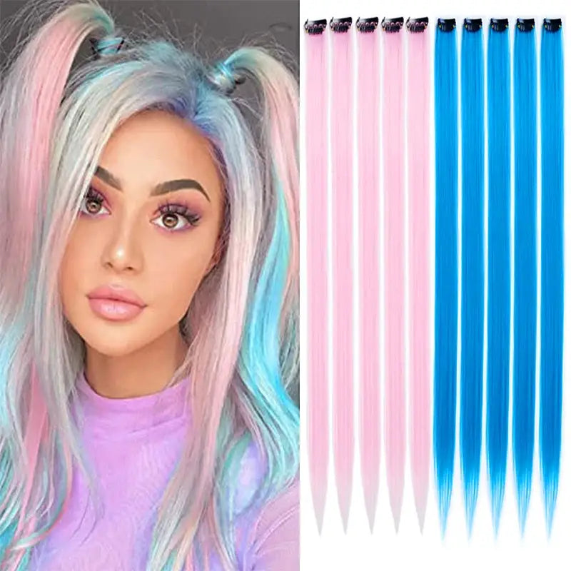 New Arrivals: Trendy Straight Colored Clip-In Hair Extensions - P16/613 / 22INCHES