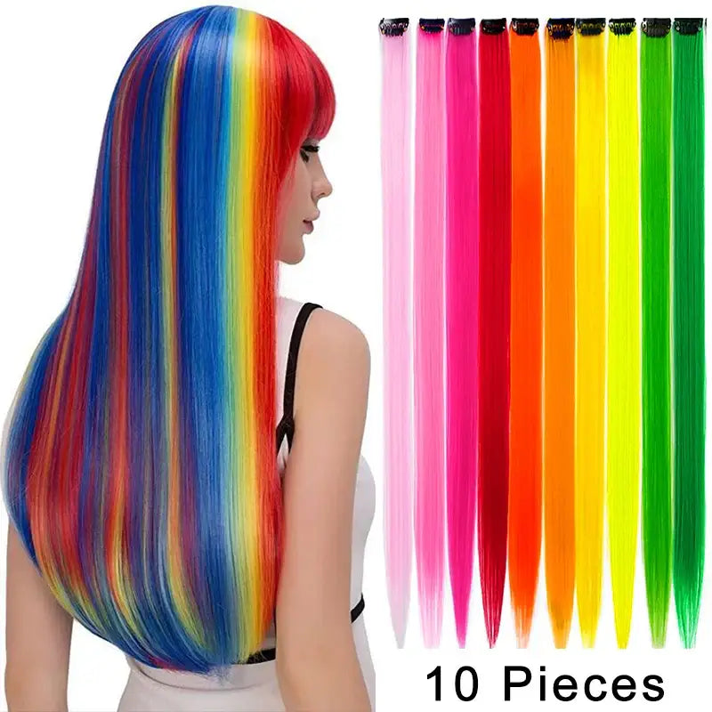 New Arrivals: Trendy Straight Colored Clip-In Hair Extensions - T1B/613 / 22INCHES