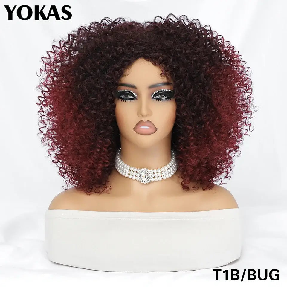 New Arrivals: Trendy Styles and Afro Kinky Wigs for Every Occasion - T1B-BUG / 1pc / 14inches