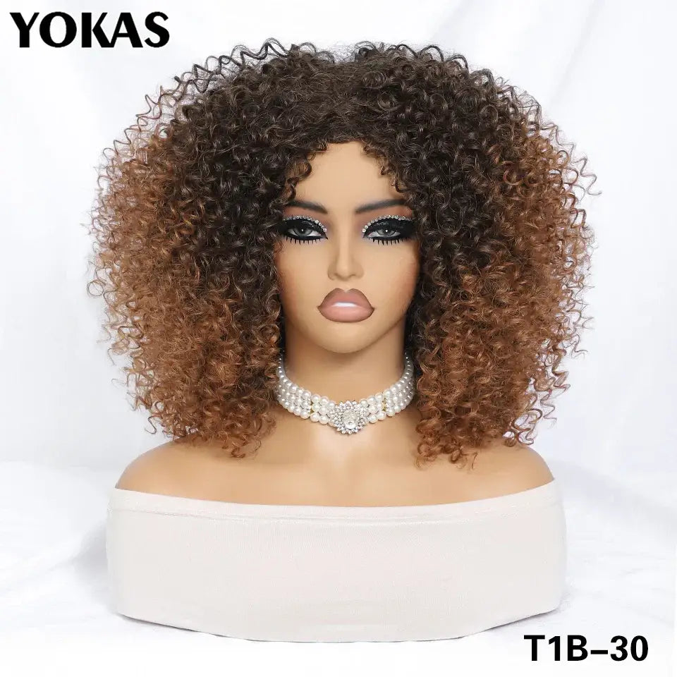 New Arrivals: Trendy Styles and Afro Kinky Wigs for Every Occasion - T1B-30 / 1pc / 14inches