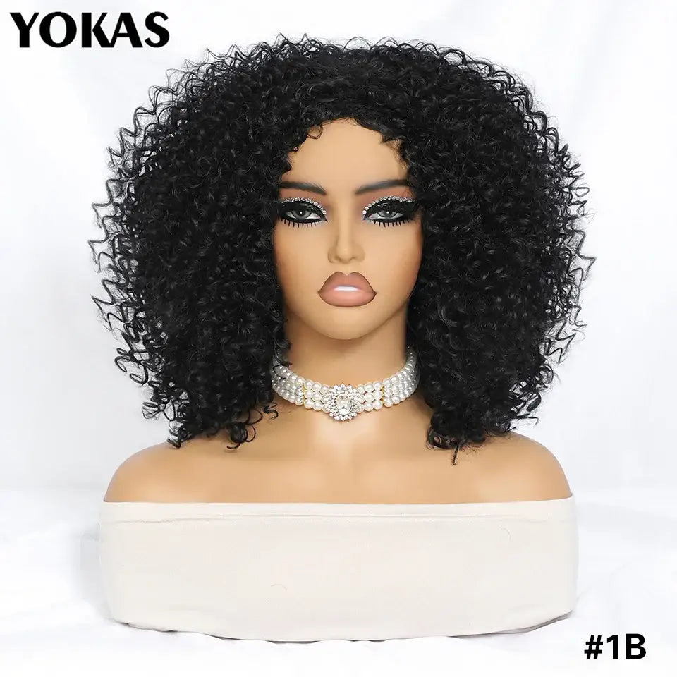 New Arrivals: Trendy Styles and Afro Kinky Wigs for Every Occasion - #1B / 1pc / 14inches