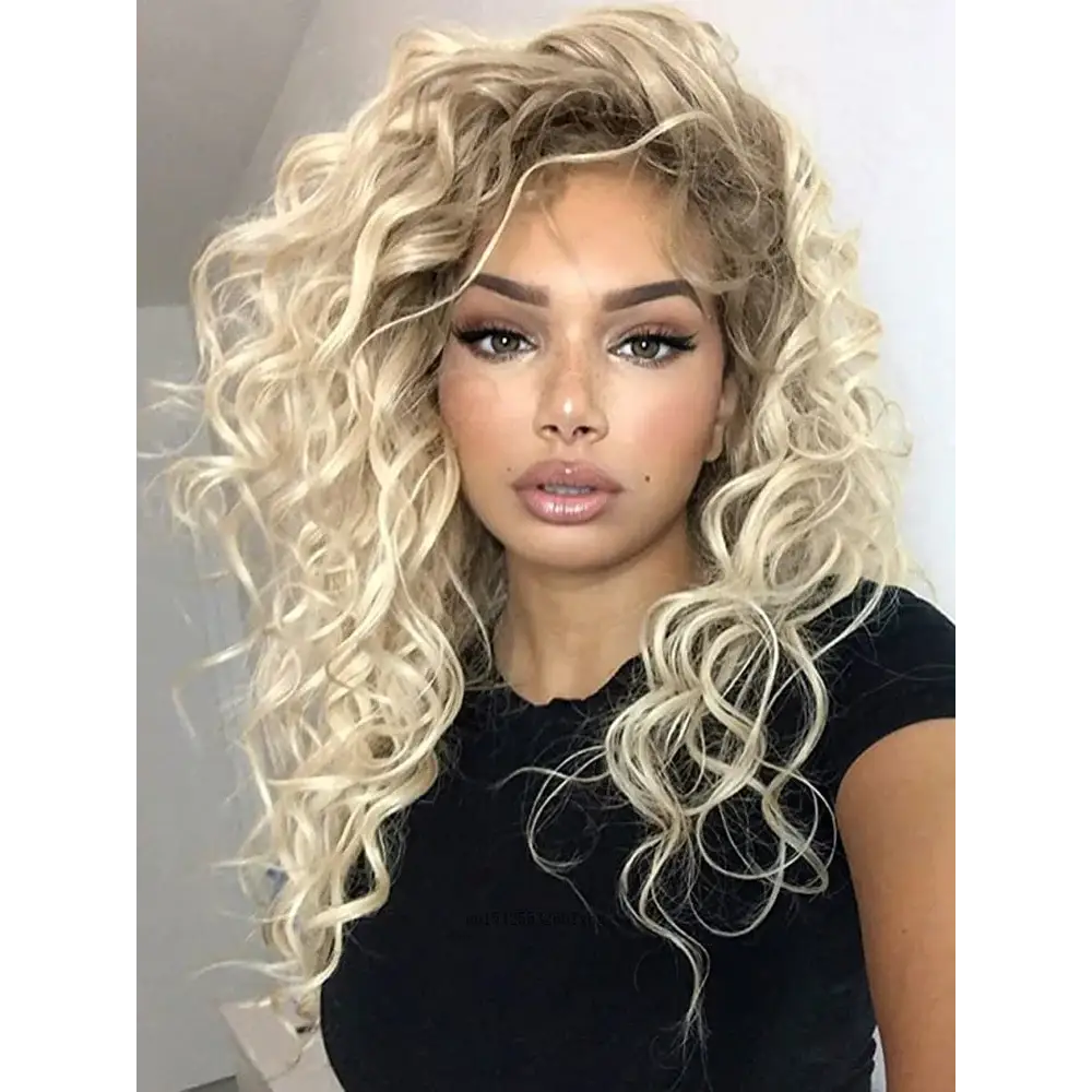 Ombre Blonde Curly Wigs and Beauty Essentials for Your Unique Style - Blonde