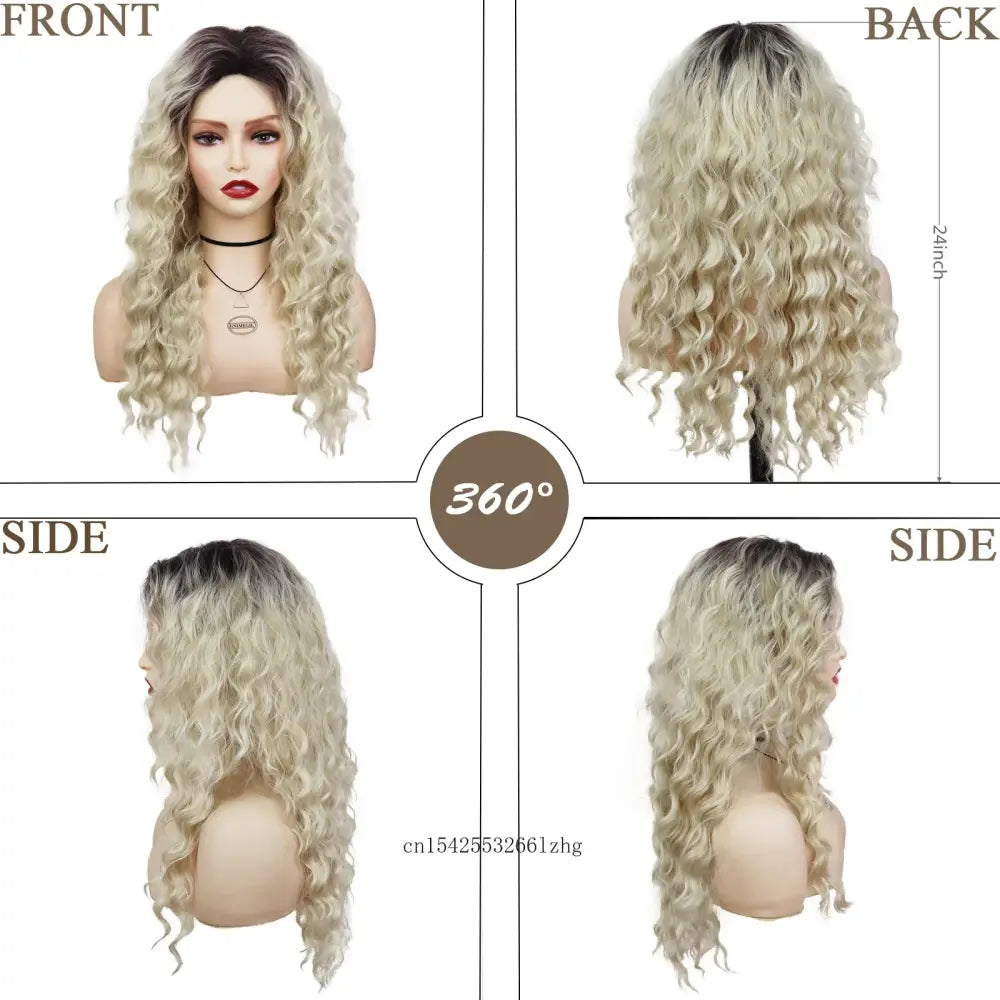 Ombre Blonde Curly Wigs and Beauty Essentials for Your Unique Style - Blonde