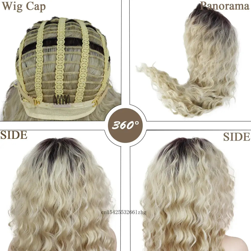 Ombre Blonde Curly Wigs and Beauty Essentials for Your Unique Style - Blonde