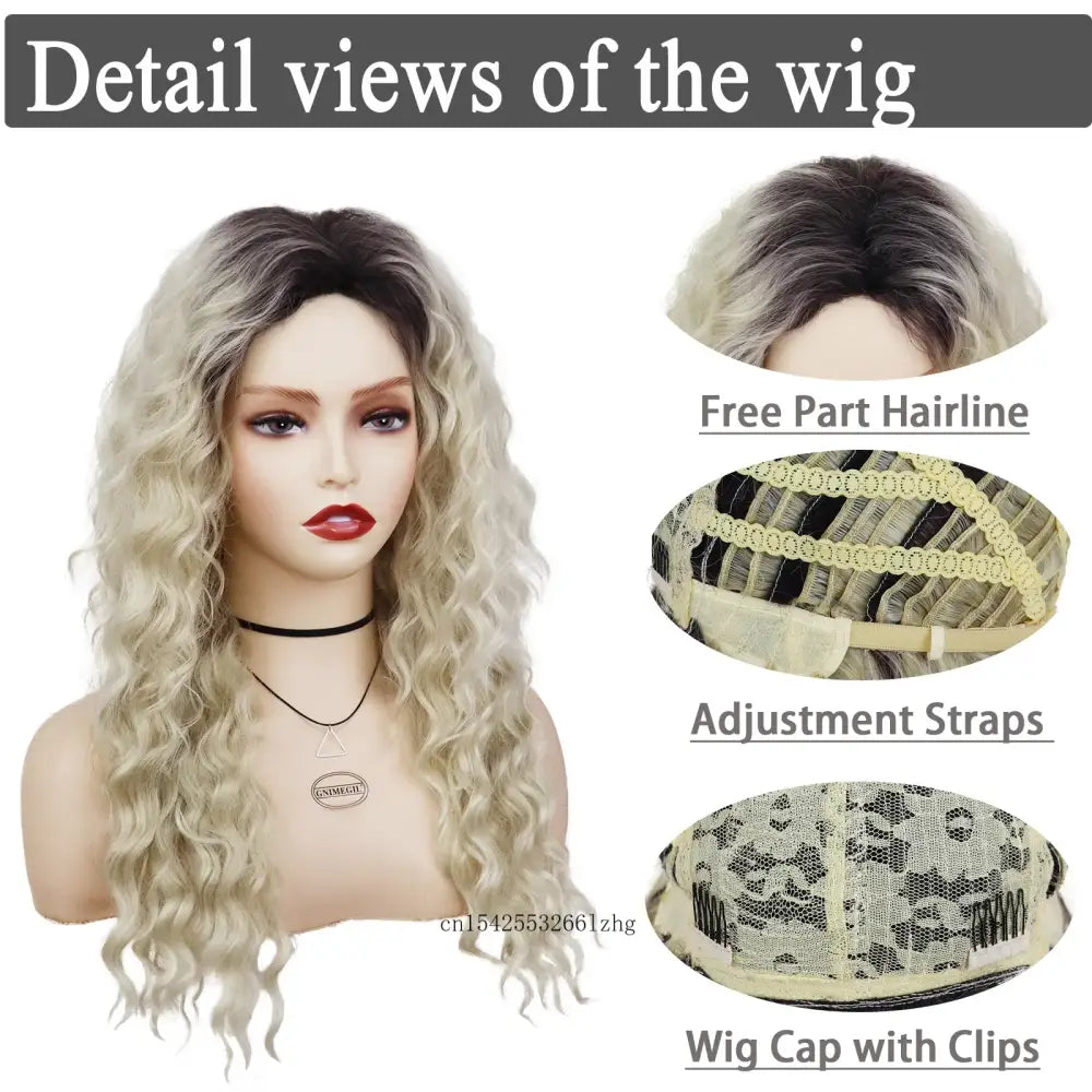 Ombre Blonde Curly Wigs and Beauty Essentials for Your Unique Style - Blonde