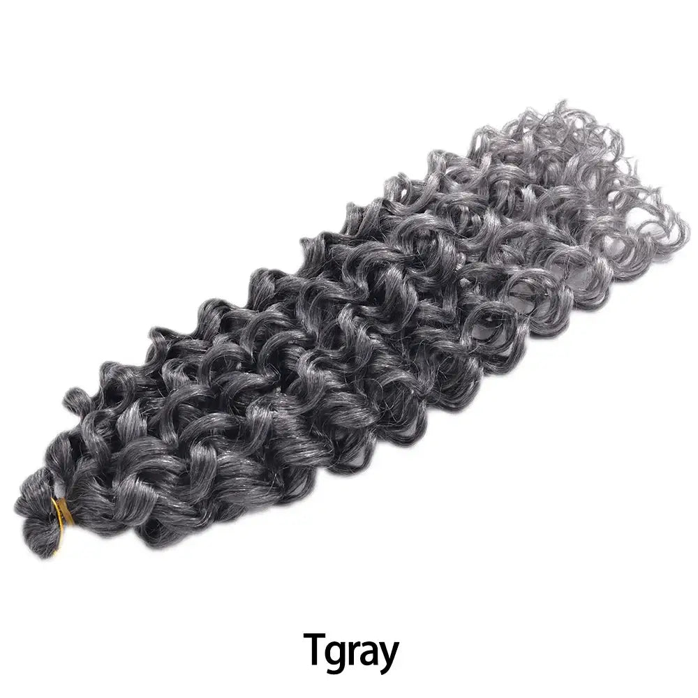 Ombre Deep Wave Hair Extensions for Natural Beauty and Confidence - Tgray / 24inches / 1Pc