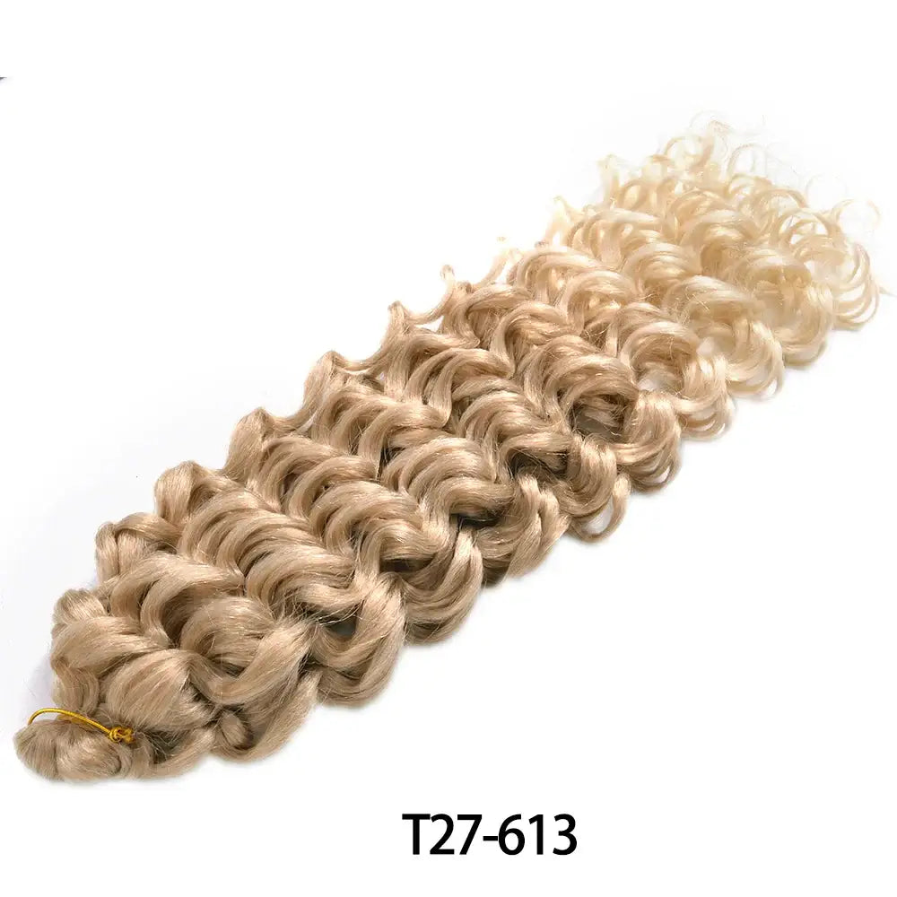 Ombre Deep Wave Hair Extensions for Natural Beauty and Confidence - T27 613 / 24inches / 6Pcs