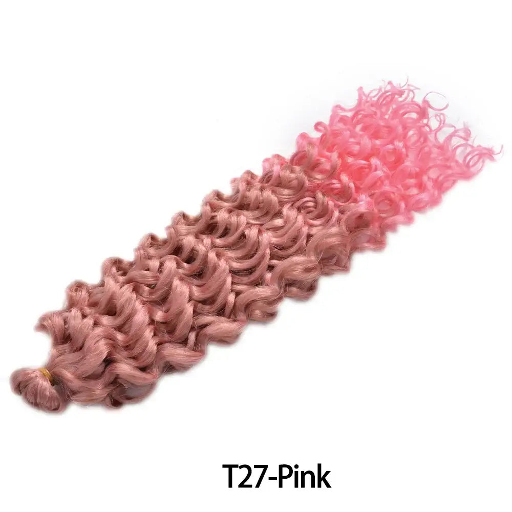 Ombre Deep Wave Hair Extensions for Natural Beauty and Confidence - T27 Pink / 24inches / 3Pcs