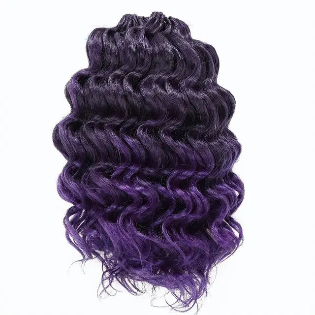 Ombre Orange Crochet Braids and New Fashion Arrivals at Queen Afro - Tpurple / 12INCHES / 6pcs/lot