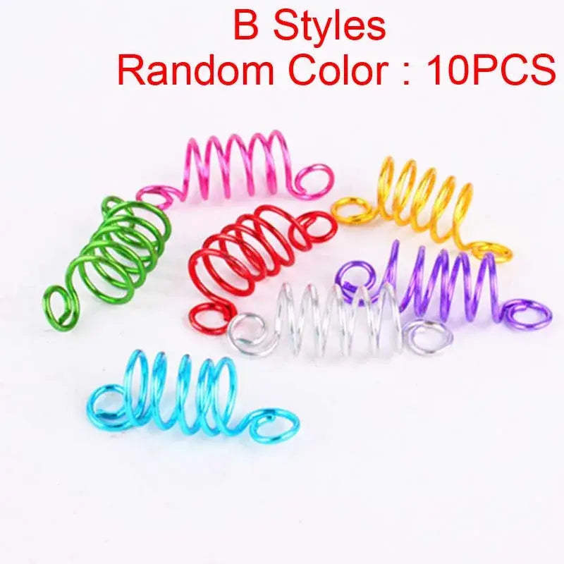 Pamper Your Hair with Viking Spiral Hair Beads Set and More - 10pcs Mixed Color B