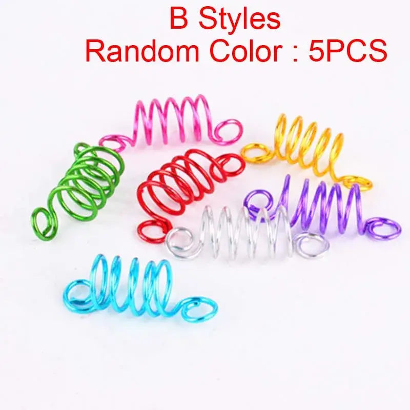 Pamper Your Hair with Viking Spiral Hair Beads Set and More - 5pcs Mixed Color B