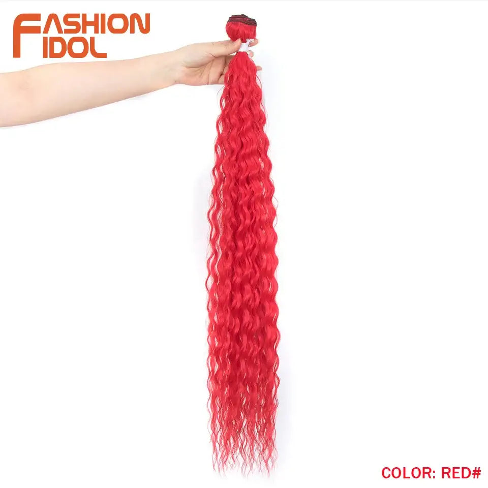 Premium Loose Deep Wave Hair Extensions for Every Style and Need - RED / 32inches-80cm