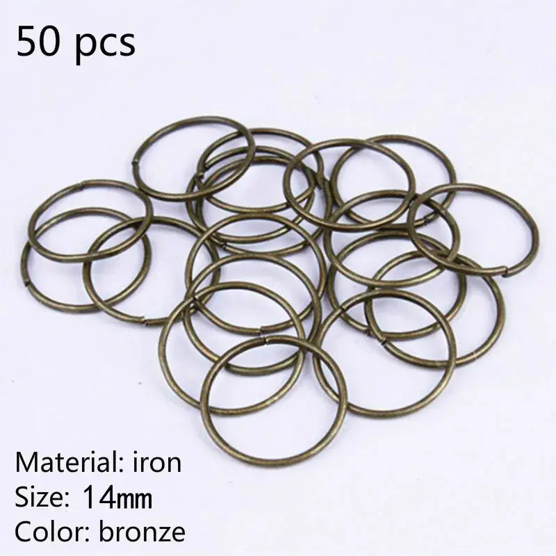 Queen Afro Hair Care Collection: Hair Rings and Cuffs Set for Beauty - 50 pcs bronze