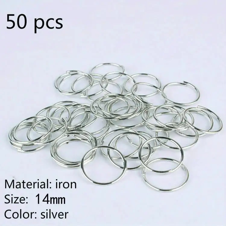 Queen Afro Hair Care Collection: Hair Rings and Cuffs Set for Beauty - 50 pcs silver