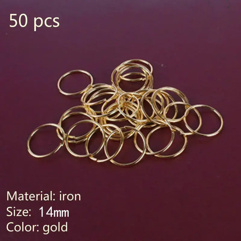 Queen Afro Hair Care Collection: Hair Rings and Cuffs Set for Beauty - 50 pcs gold 2