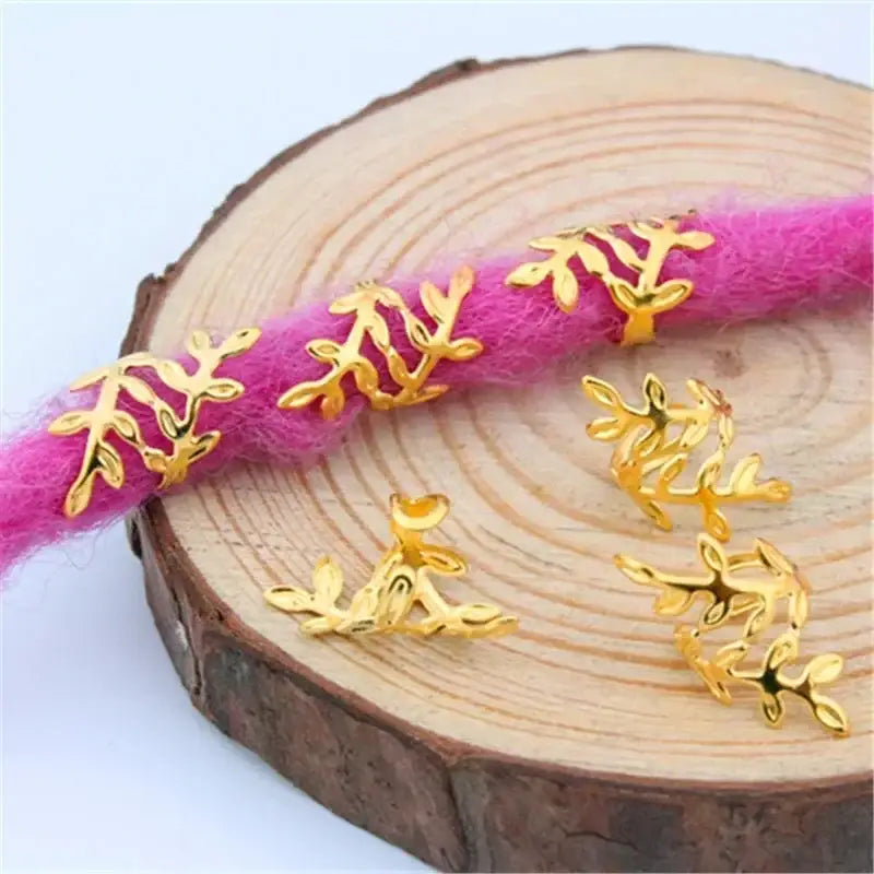 Queen Afro Hair Care: Elevate Your Look with Dreadlock Hair Rings - 20 pcs gold