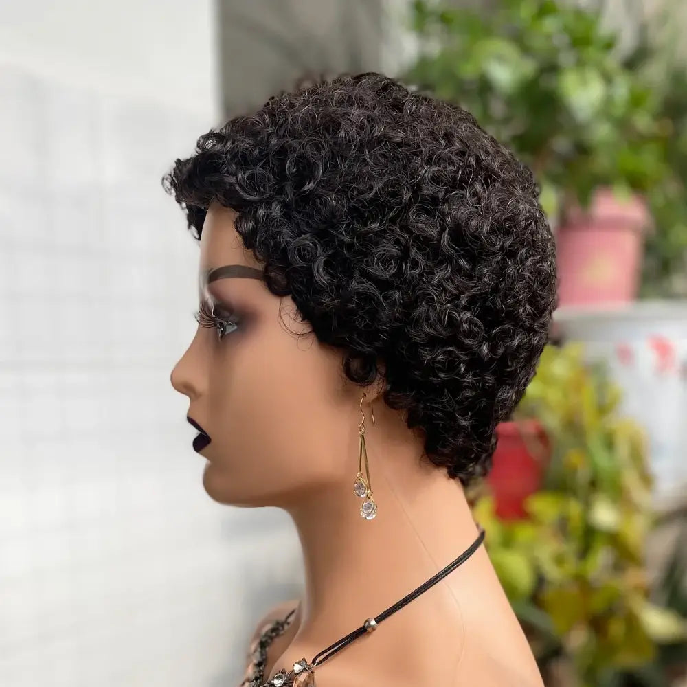 Queen Afro Hair Extensions: Curly Human Hair for Bold Beauty - #1B / 4inches