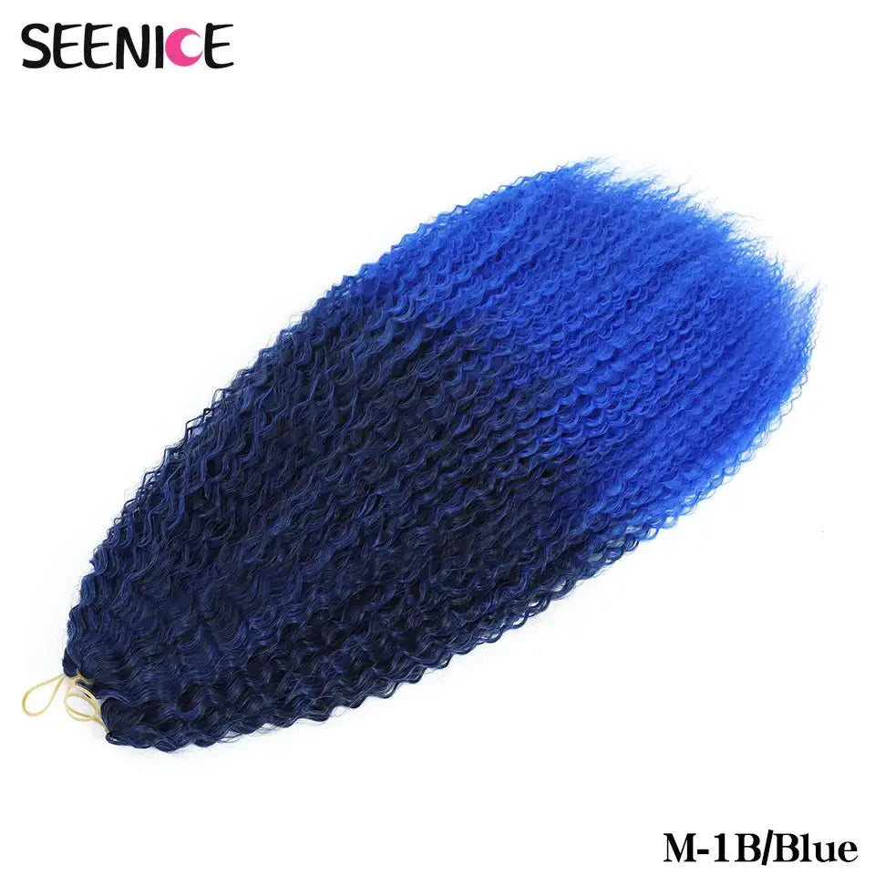 Queen Afro Products: Luxurious Crochet Hair and Accessories for All Styles - M1B-Blue / 30inches / CHINA | 7Pcs/Lot