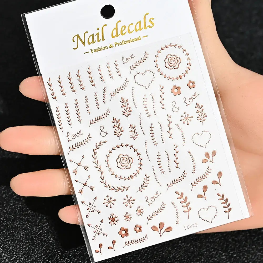 Queen Afro: Trendy Daisy Embossed Nail Art and Accessories Collection - NKS170-LC423-05