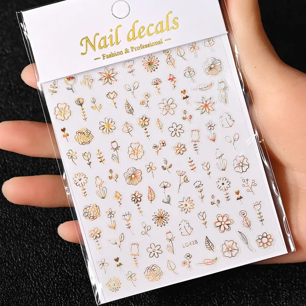 Queen Afro: Trendy Daisy Embossed Nail Art and Accessories Collection - NKS170-LC428-08