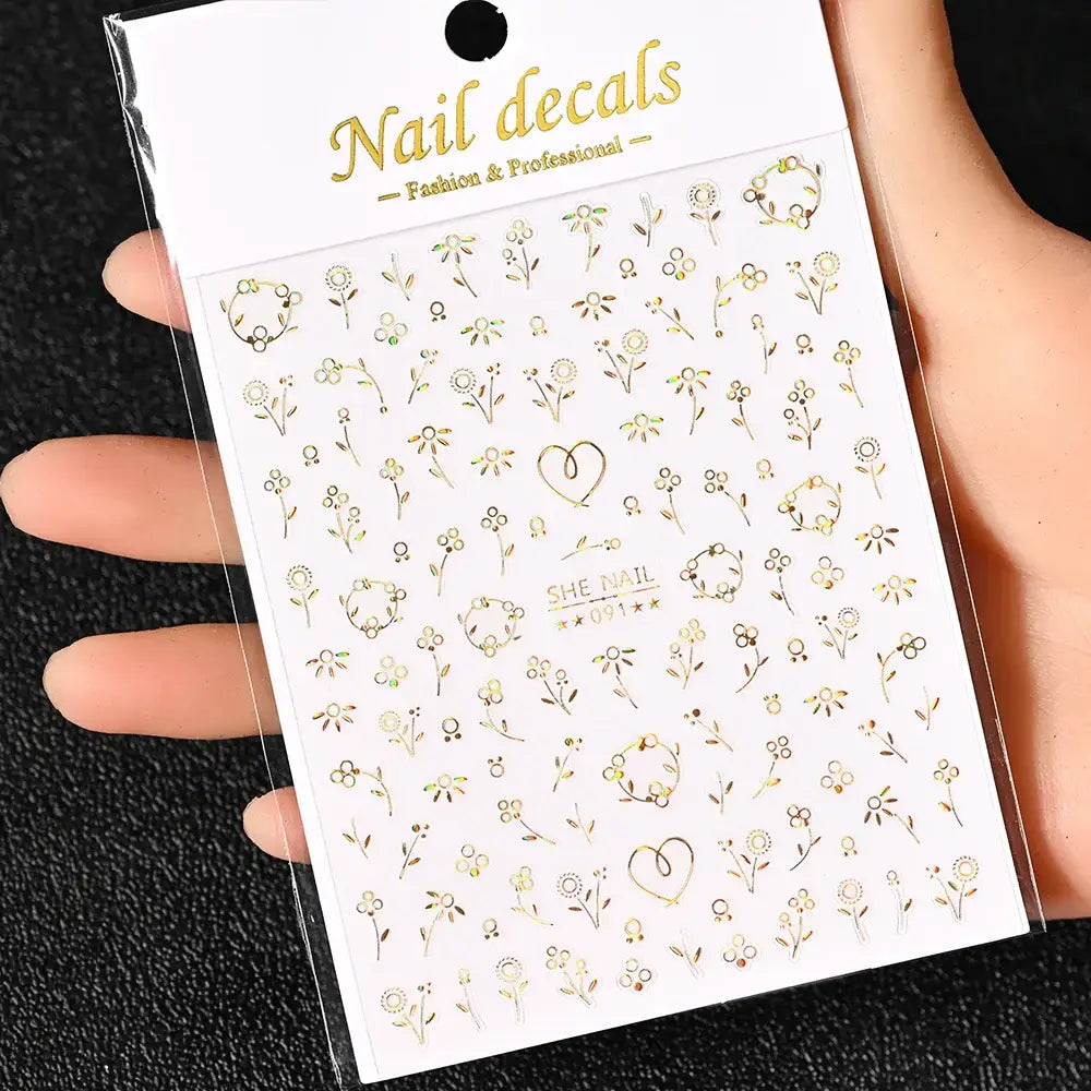 Queen Afro: Trendy Daisy Embossed Nail Art and Accessories Collection - NKS170-SHE091-08