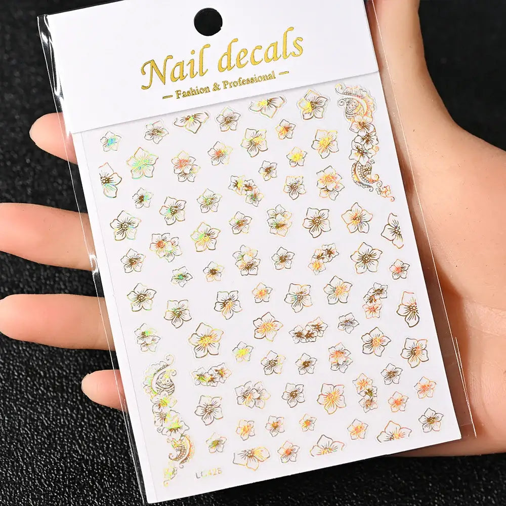 Queen Afro: Trendy Daisy Embossed Nail Art and Accessories Collection - NKS170-LC426-08