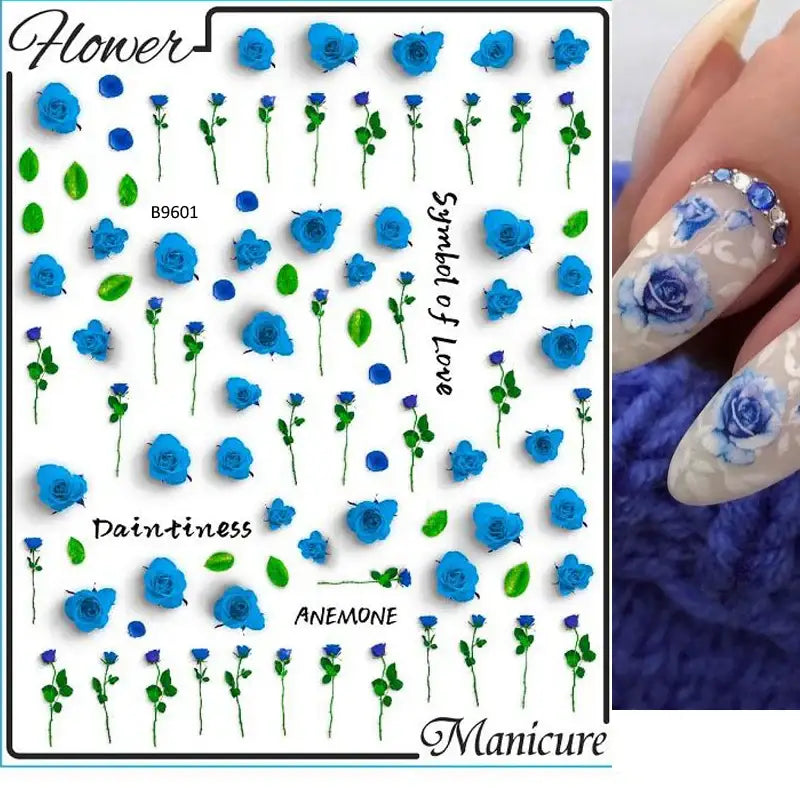 Queen Afro: Trendy Daisy Embossed Nail Art and Accessories Collection - NKZ196-B9601