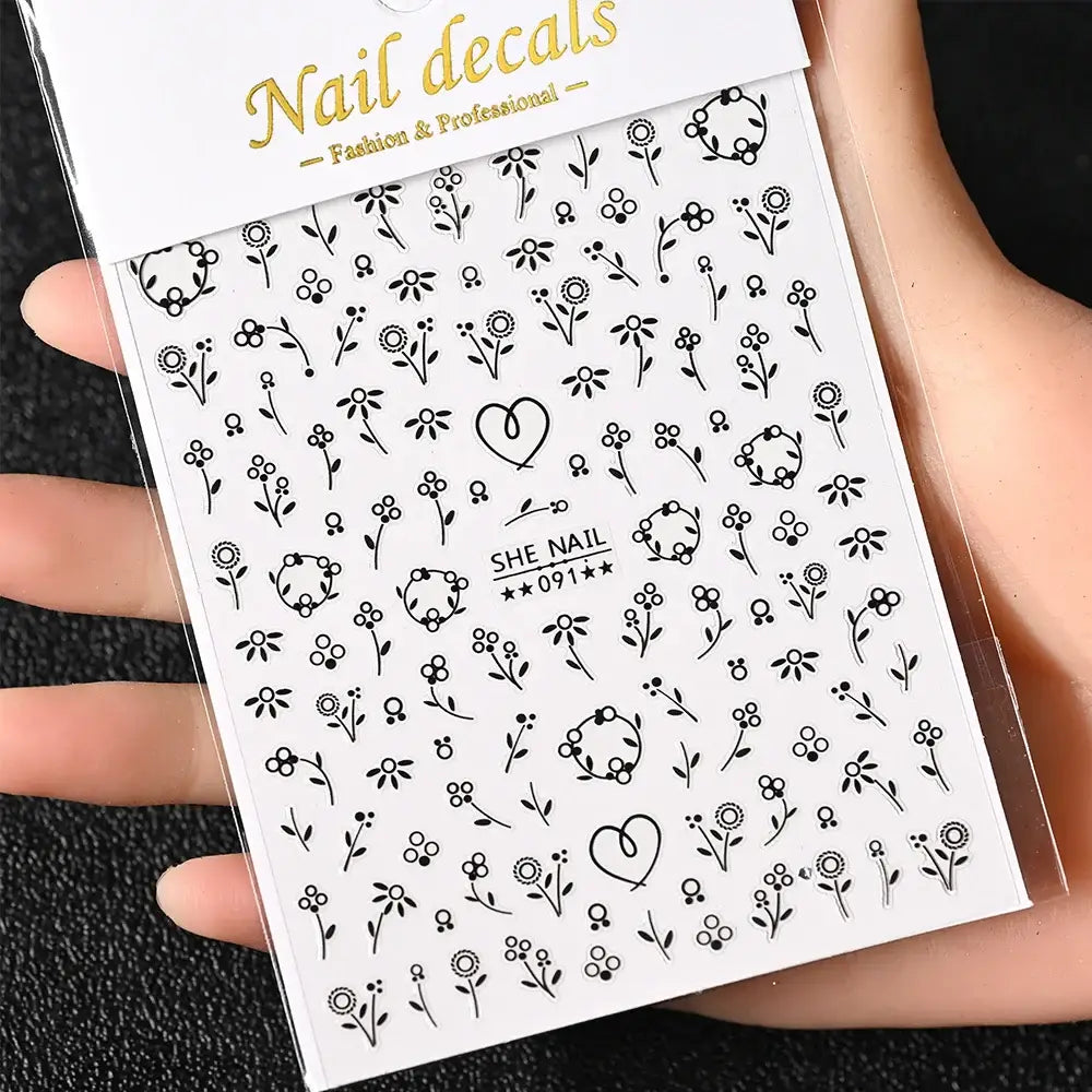 Queen Afro: Trendy Daisy Embossed Nail Art and Accessories Collection - NKS170-SHE091-04