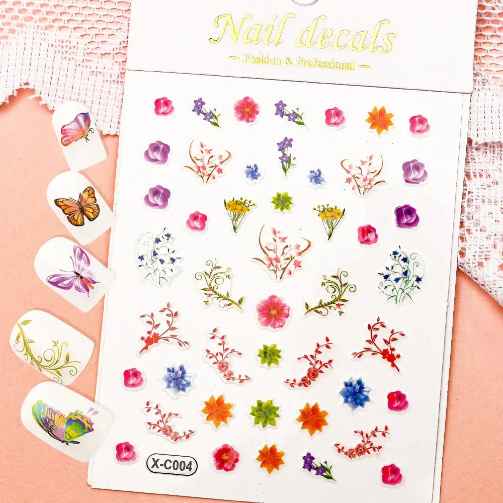 Queen Afro: Trendy Daisy Embossed Nail Art and Accessories Collection - NKZ180-XC004