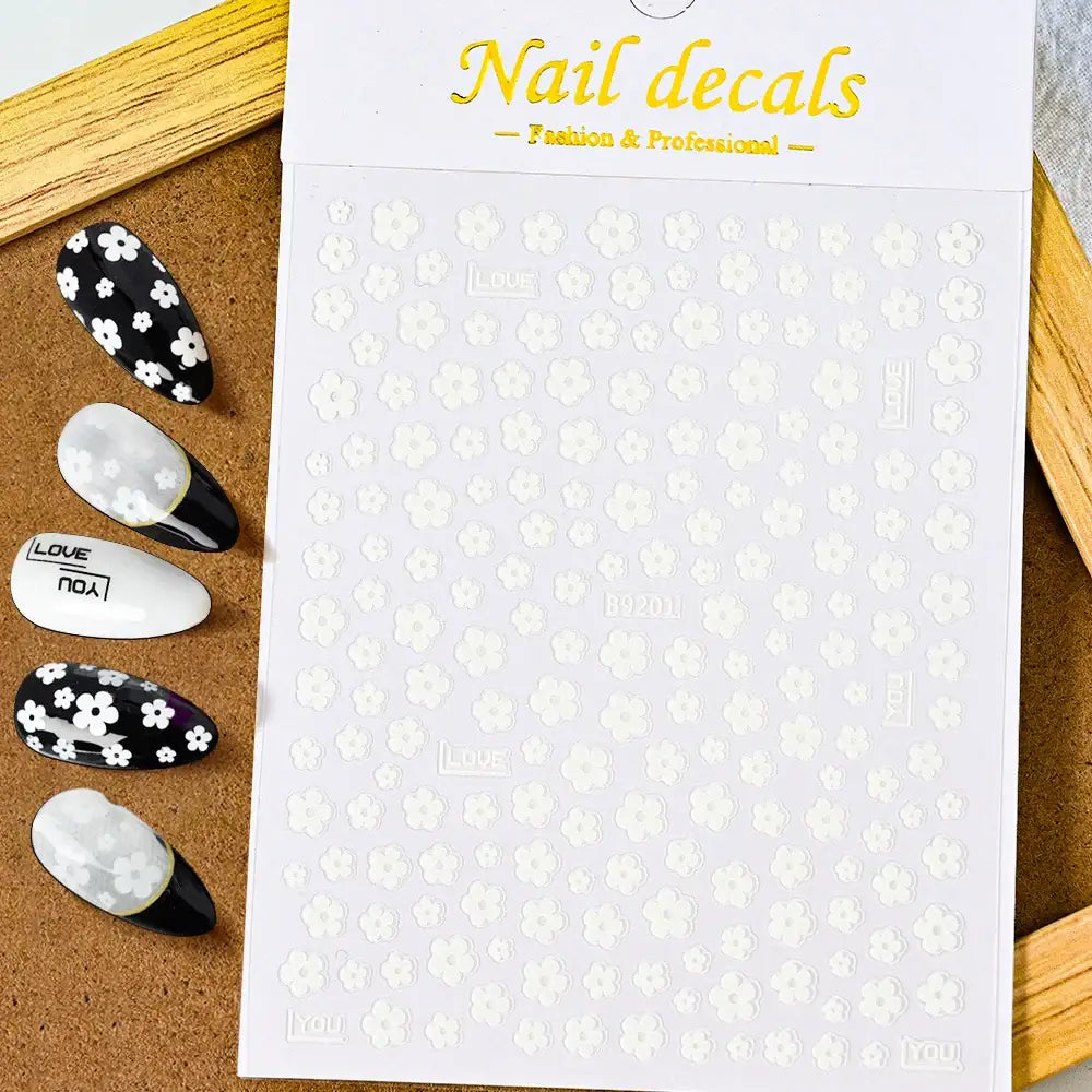 Queen Afro: Trendy Daisy Embossed Nail Art and Accessories Collection - NKS192-03