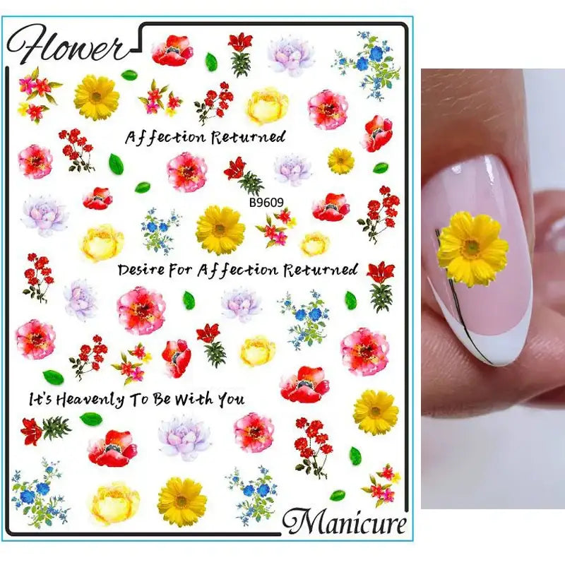 Queen Afro: Trendy Daisy Embossed Nail Art and Accessories Collection - NKZ196-B9609