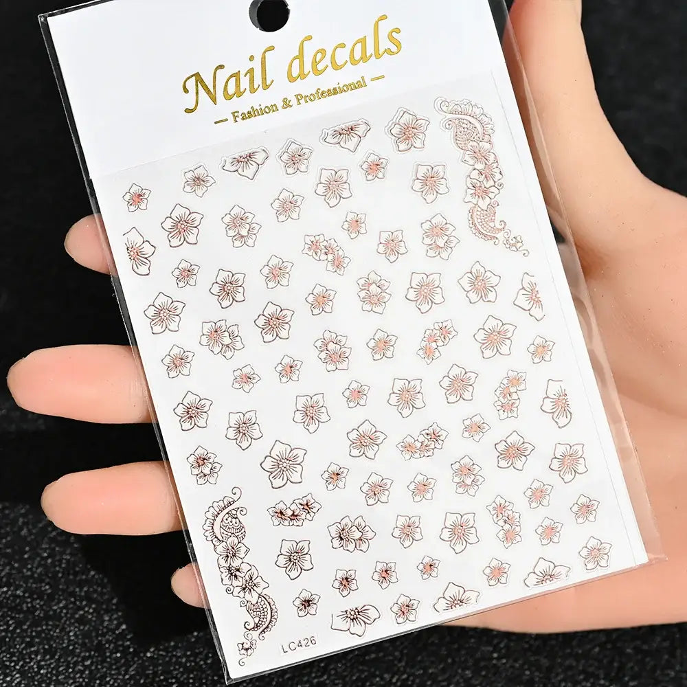 Queen Afro: Trendy Daisy Embossed Nail Art and Accessories Collection - NKS170-LC426-05