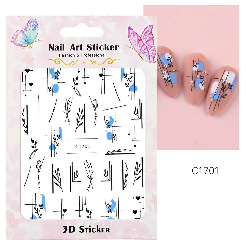 Queen Afro: Trendy Daisy Embossed Nail Art and Accessories Collection - NKZ217-C1701