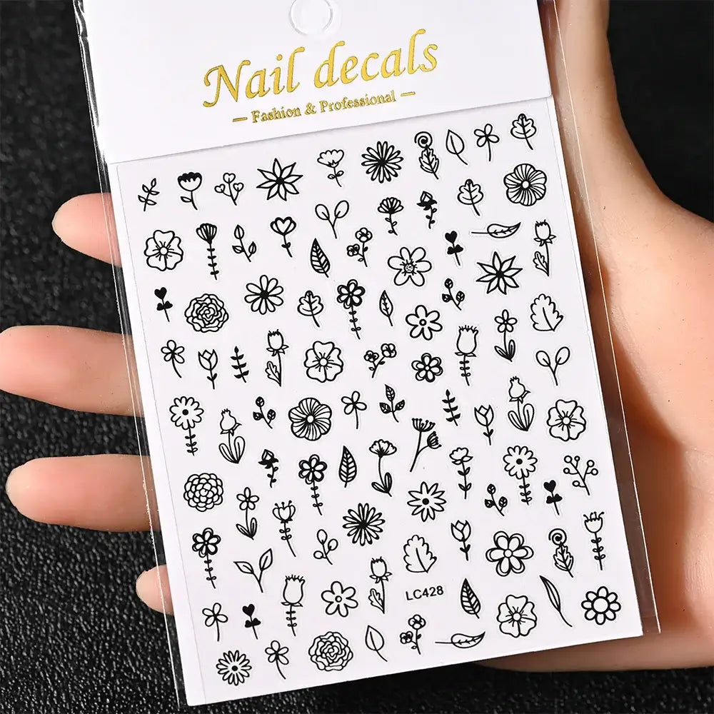 Queen Afro: Trendy Daisy Embossed Nail Art and Accessories Collection - NKS170-LC428-04