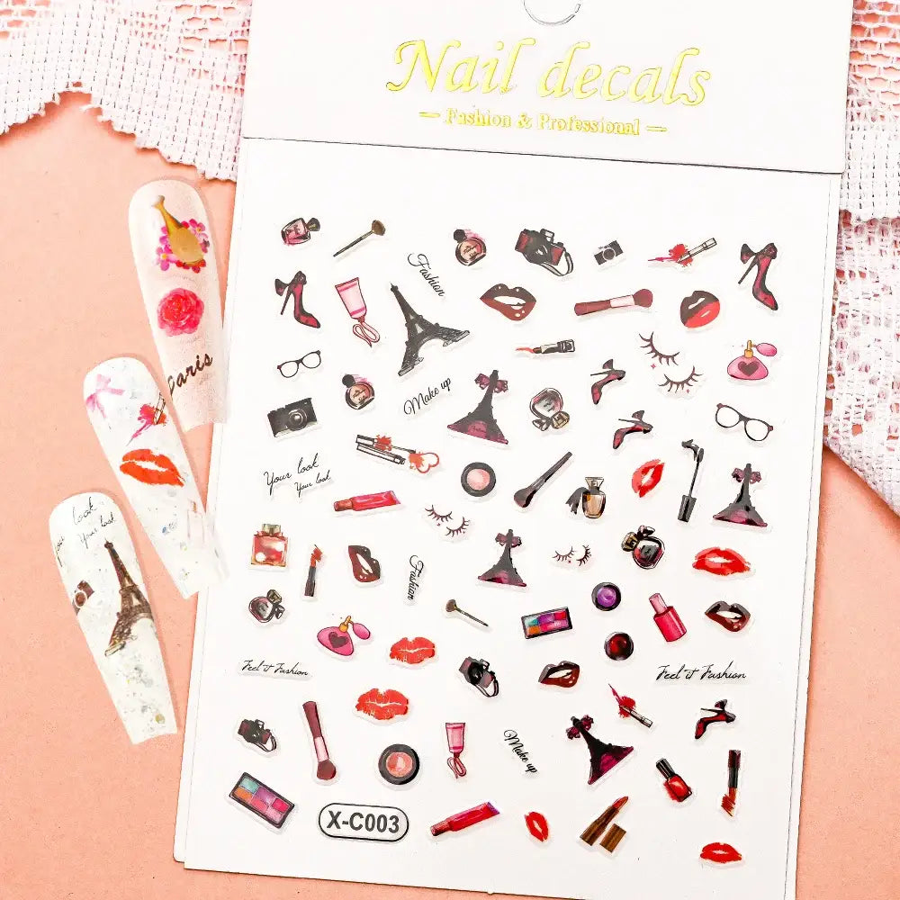 Queen Afro: Trendy Daisy Embossed Nail Art and Accessories Collection - NKZ180-XC003