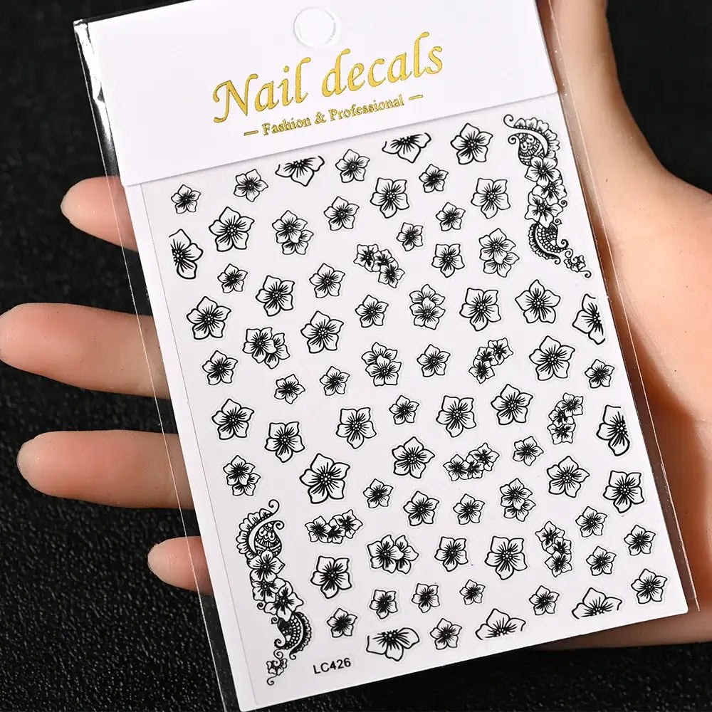 Queen Afro: Trendy Daisy Embossed Nail Art and Accessories Collection - NKS170-LC426-04