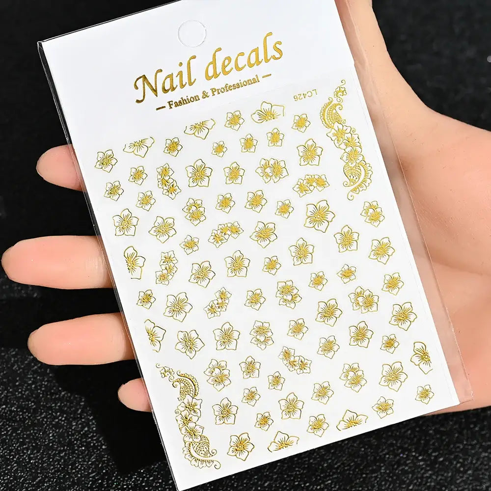 Queen Afro: Trendy Daisy Embossed Nail Art and Accessories Collection - NKS170-LC426-02