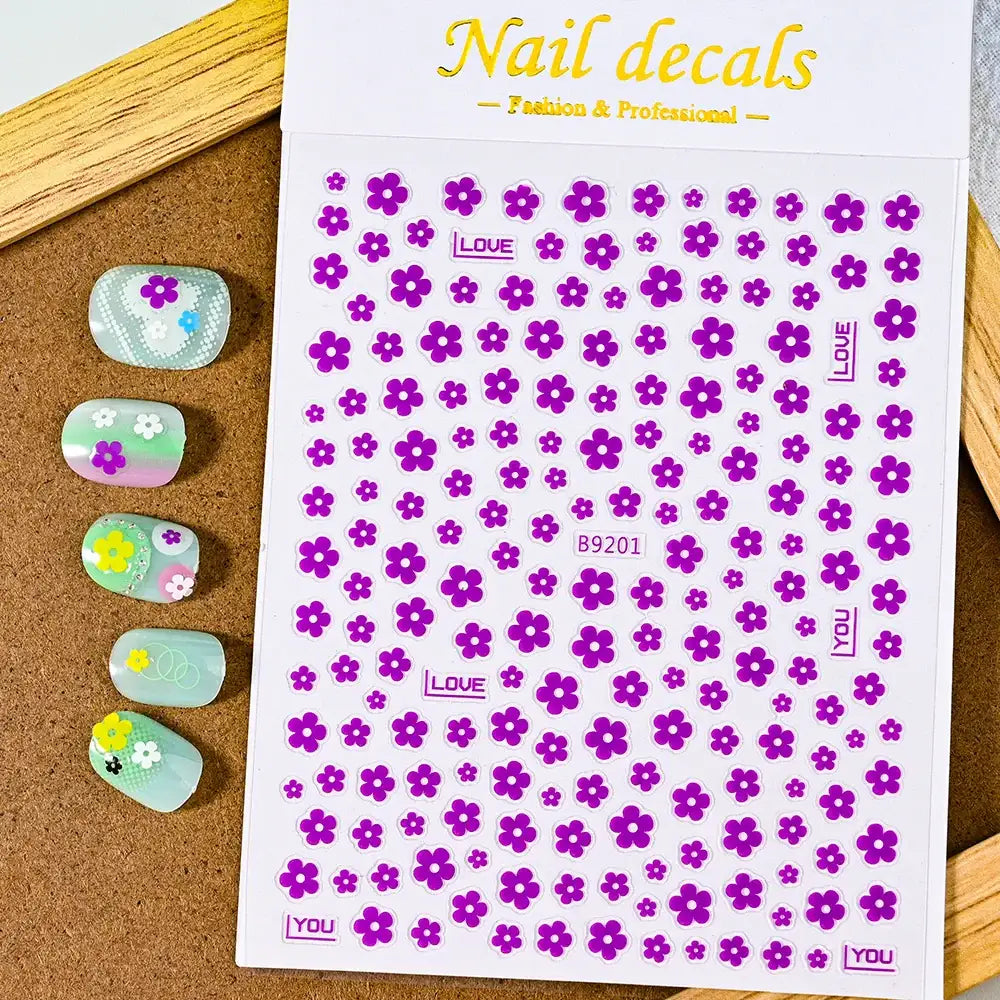 Queen Afro: Trendy Daisy Embossed Nail Art and Accessories Collection - NKS192-24