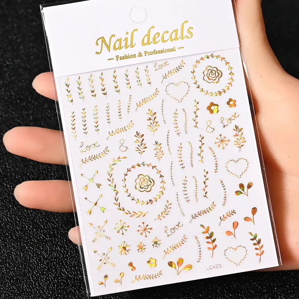 Queen Afro: Trendy Daisy Embossed Nail Art and Accessories Collection - NKS170-LC423-08