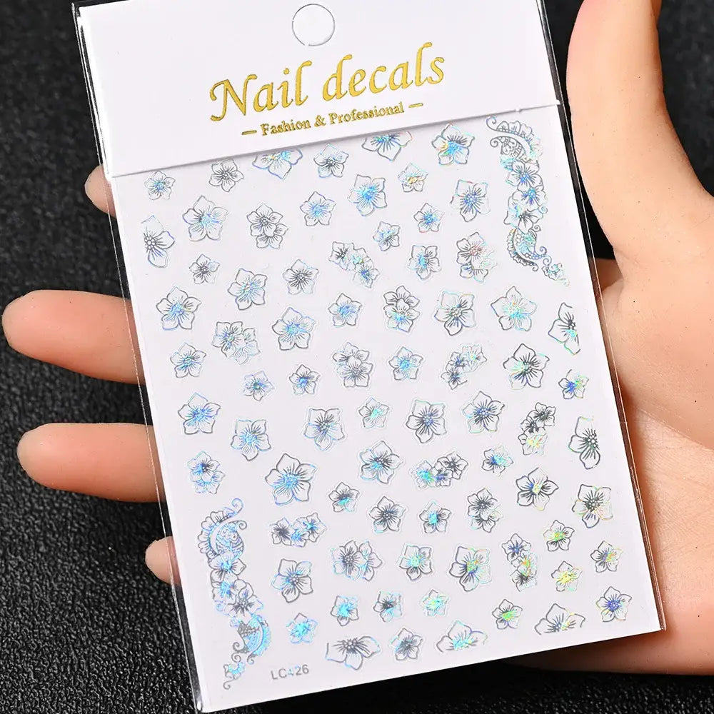 Queen Afro: Trendy Daisy Embossed Nail Art and Accessories Collection - NKS170-LC426-07