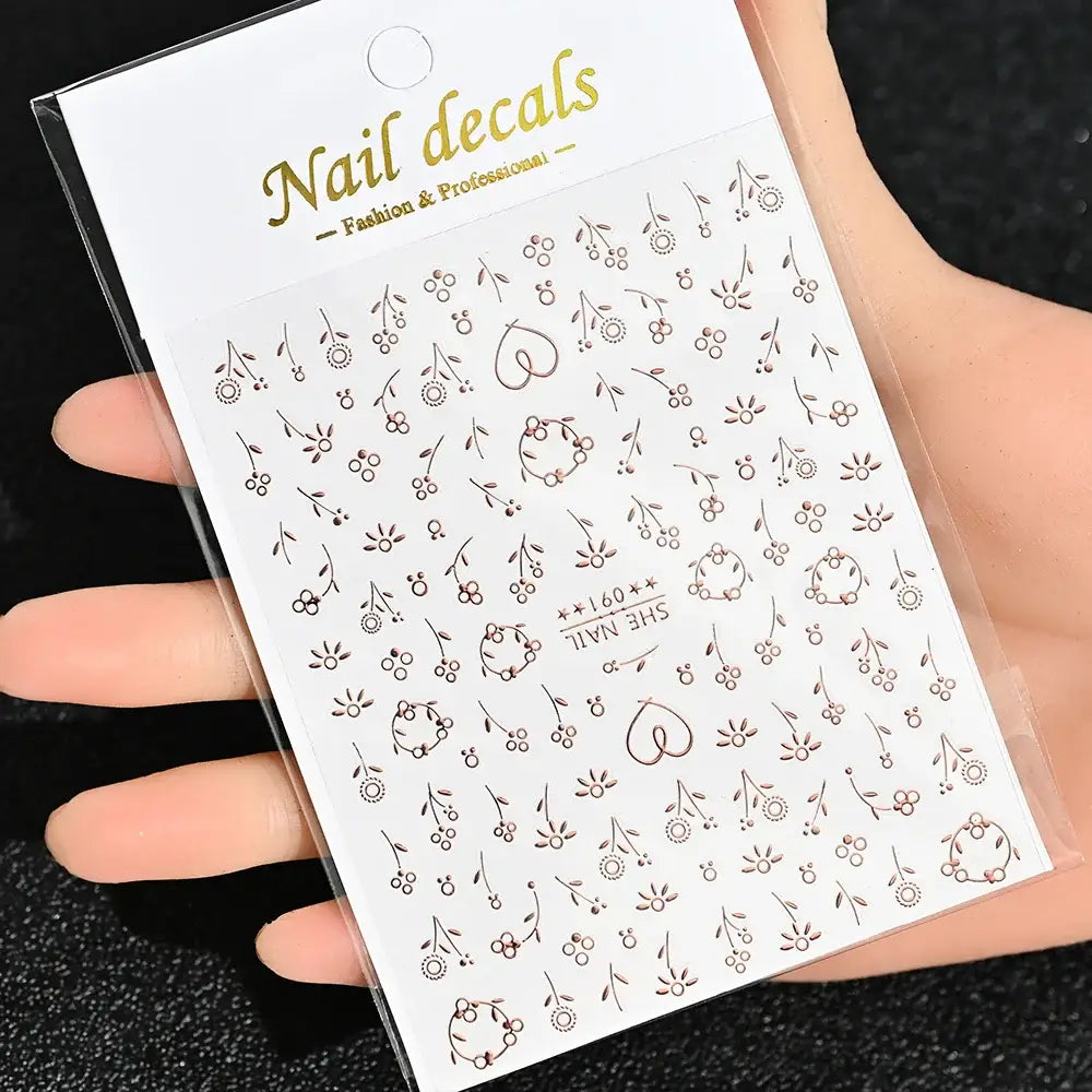 Queen Afro: Trendy Daisy Embossed Nail Art and Accessories Collection - NKS170-SHE091-05