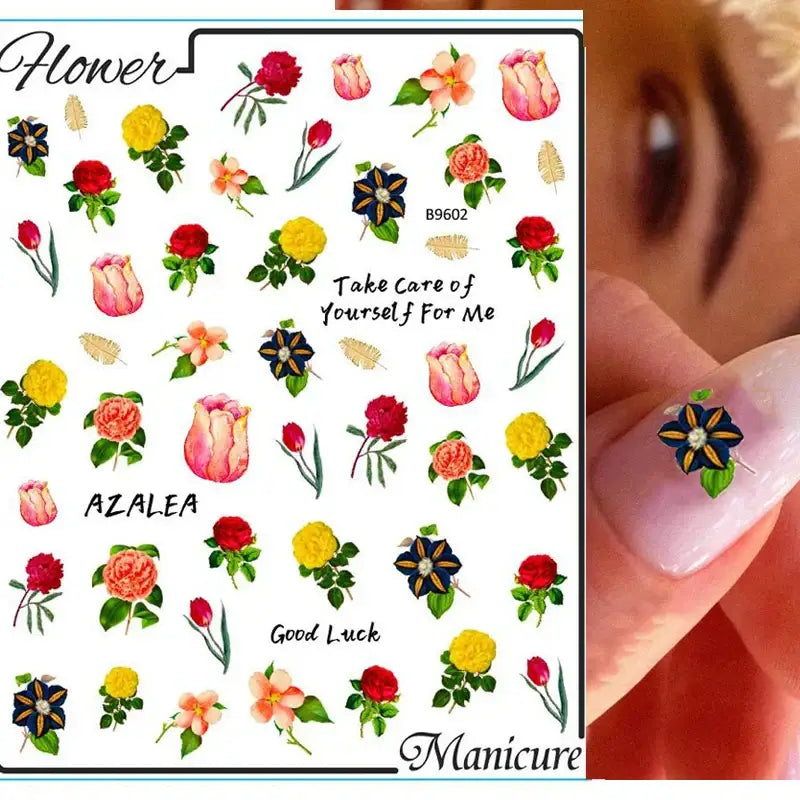 Queen Afro: Trendy Daisy Embossed Nail Art and Accessories Collection - NKZ196-B9602