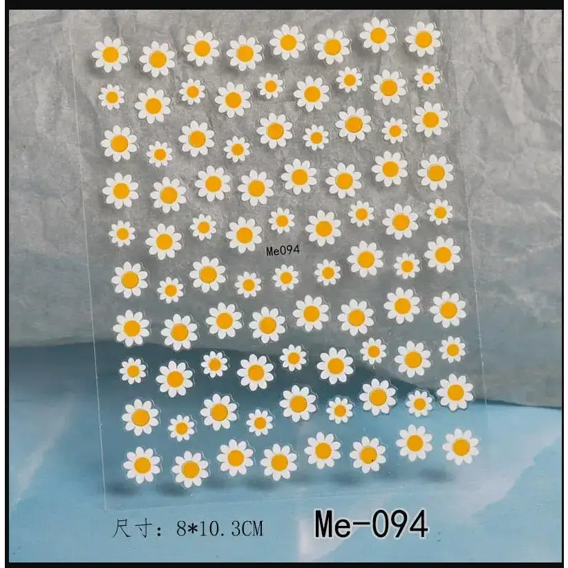 Queen Afro: Trendy Daisy Embossed Nail Art and Accessories Collection - NL-Me094