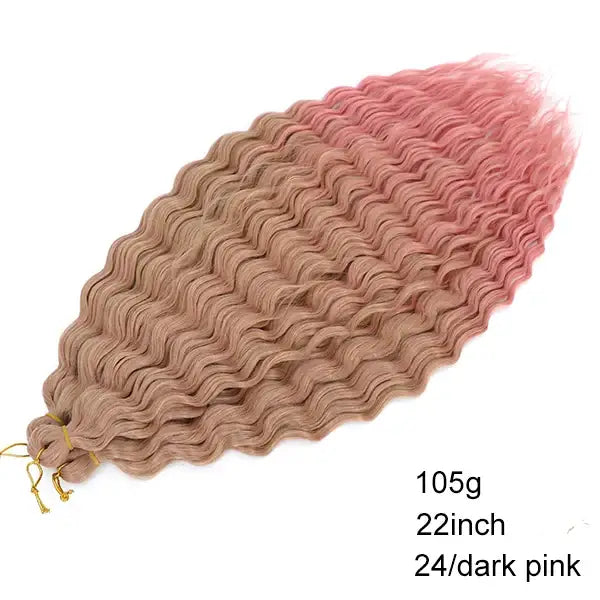 Queen Afro’s Beauty and Wellness Collection: Crochet Hair and More - 24 dark pink / 22inches-55cm / CHINA | 10Packs