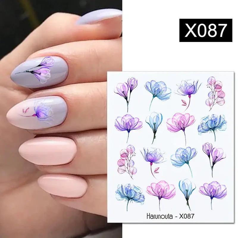 Queen Afro’s Color Block Nail Art and Decals for Unique Self-Expression - X087