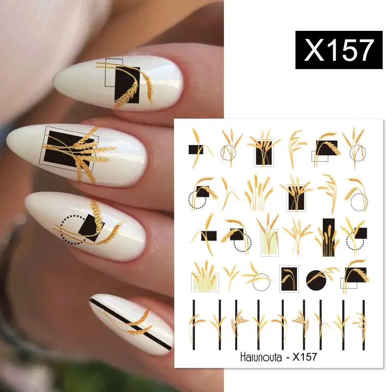 Queen Afro’s Color Block Nail Art and Decals for Unique Self-Expression - X157