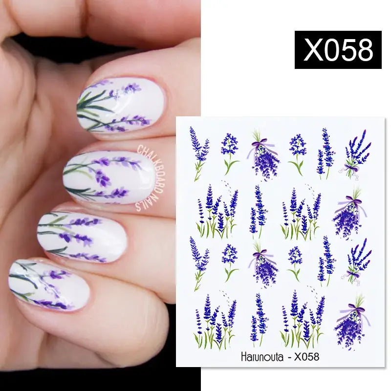 Queen Afro’s Color Block Nail Art and Decals for Unique Self-Expression - X058