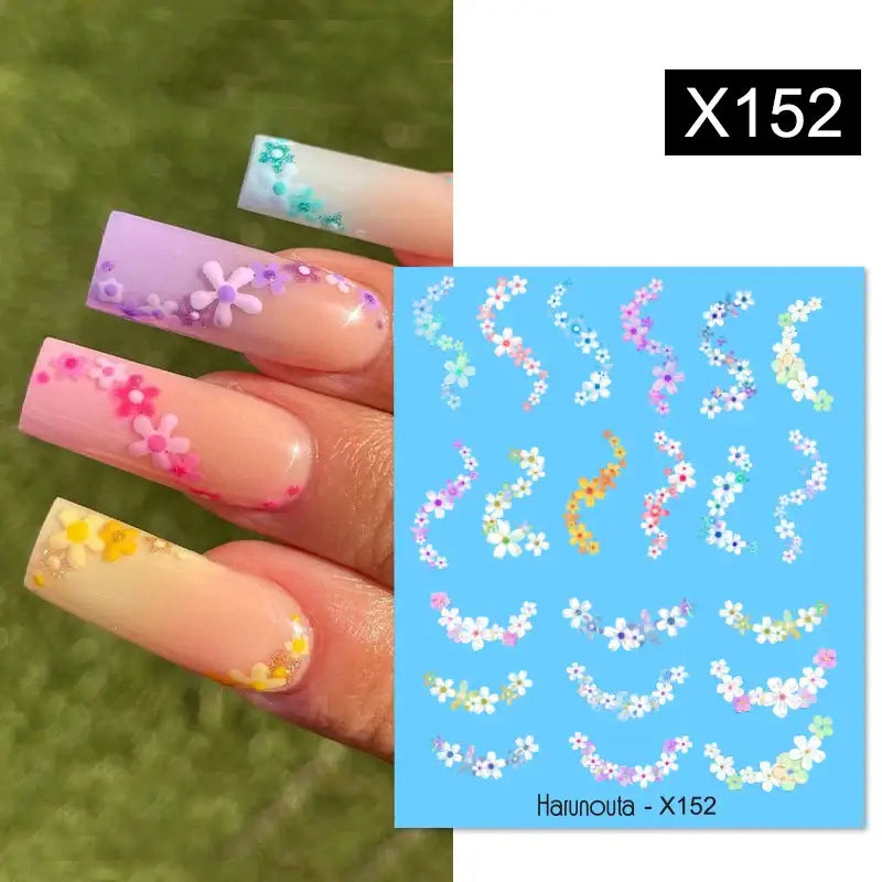 Queen Afro’s Color Block Nail Art and Decals for Unique Self-Expression - X152