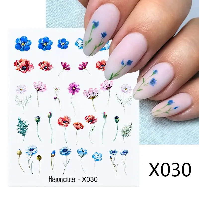 Queen Afro’s Color Block Nail Art and Decals for Unique Self-Expression - X030