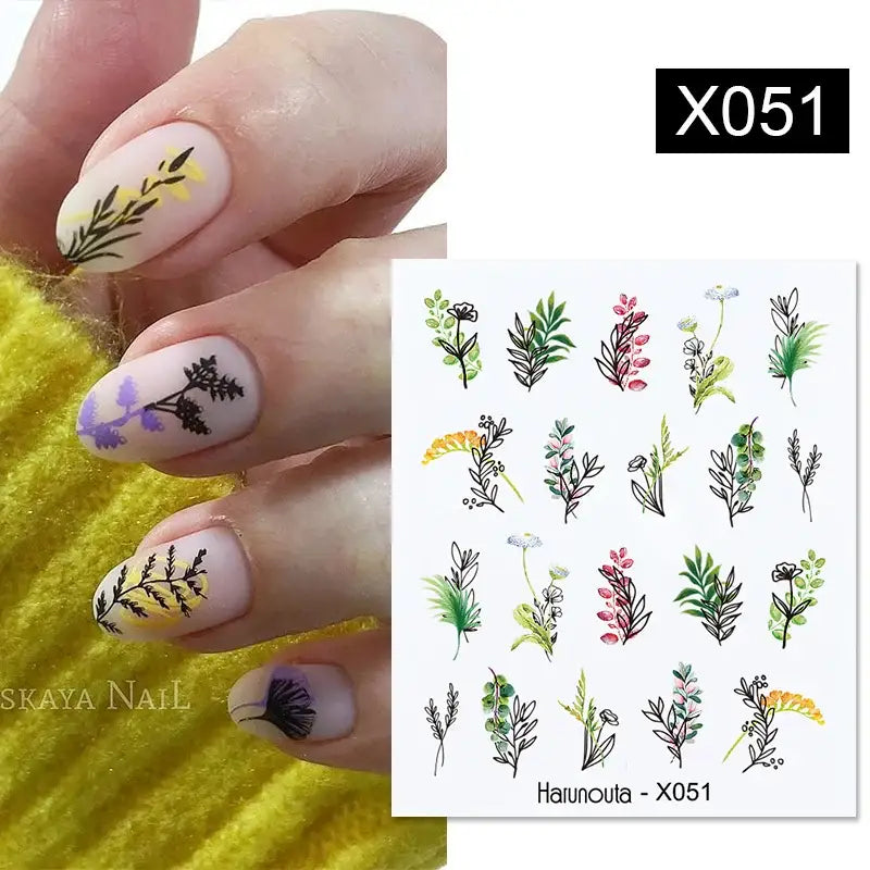 Queen Afro’s Color Block Nail Art and Decals for Unique Self-Expression - X051